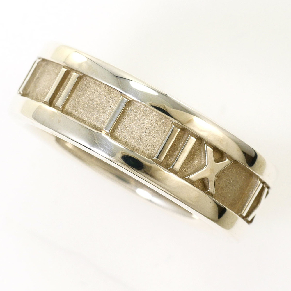Tiffany & Co. Atlas Silver Ring, Total Weight 5.4g, Like New Condition.